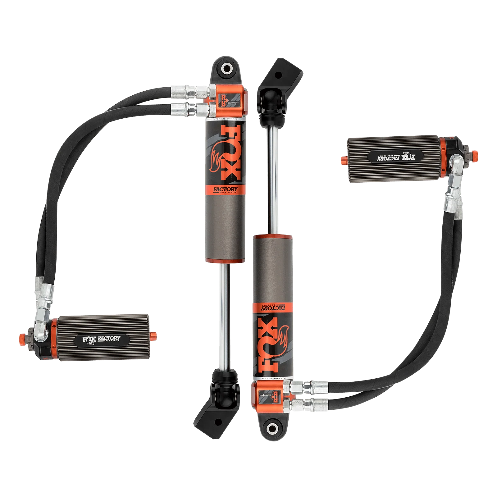 FOX 3.0 Remote Reservoir Front Shocks Adjustable | Factory Race Series Internal Bypass | 3.5-4.5 Lift | Gladiator JT