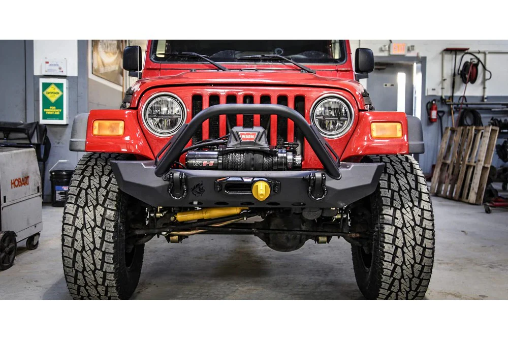 Pyro Mid-Width Front Bumper with Flat Top Stinger | Jeep Wrangler CJ/YJ/TJ - Image 8