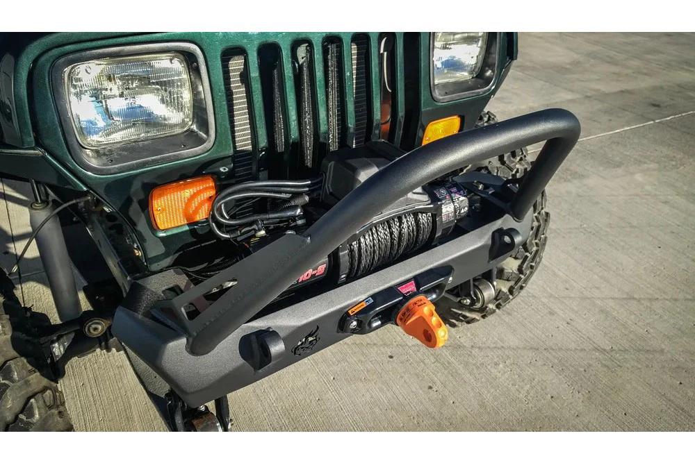 Pyro Stubby Front Bumper with Flat Top Stinger | Jeep Wrangler CJ/YJ/TJ - Image 6