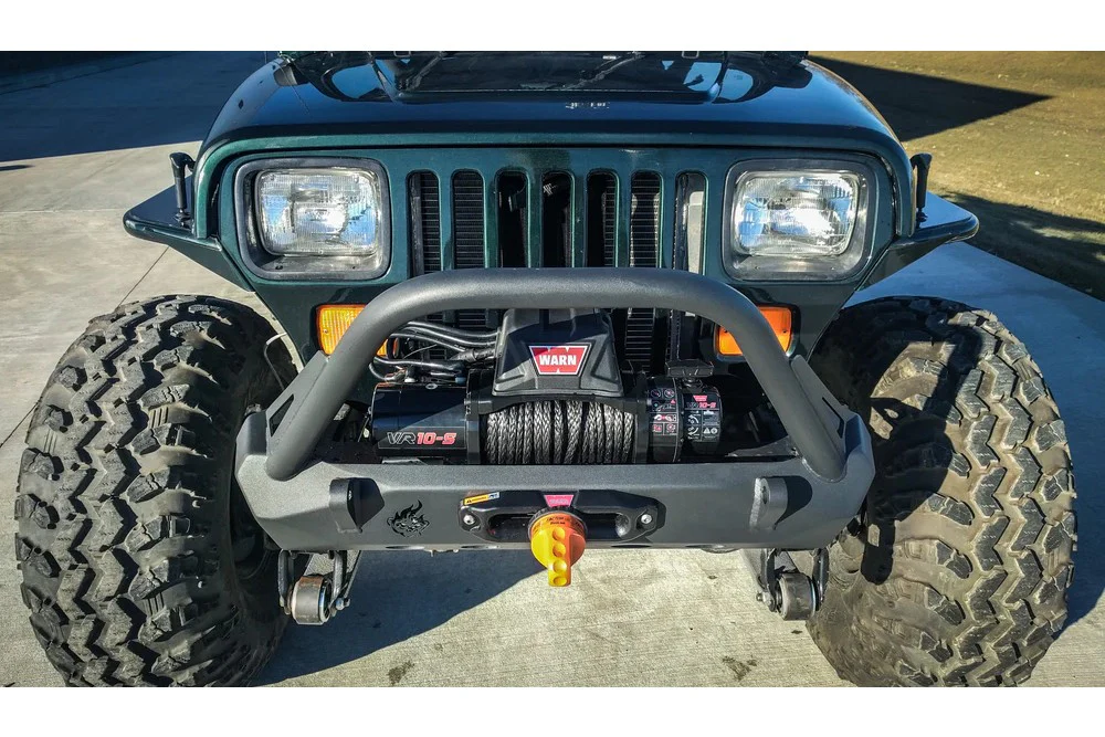 Pyro Stubby Front Bumper with Flat Top Stinger | Jeep Wrangler CJ/YJ/TJ - Image 8